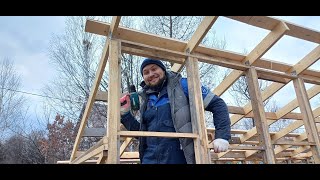 Working on the new shed roof with Sergei  Nov 2 2024 [upl. by Baggett]