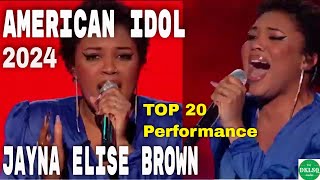 American Idol 2024 TOP 20  Jayna Elise Brown renditions quotMy Allquot a Song by Mariah Carey [upl. by Unity11]