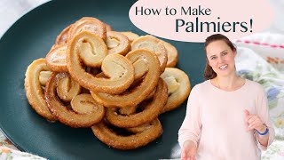 HOW TO MAKE PALMIERS Easy puff pastry cookies [upl. by Gignac768]