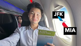 American Airlines A321neo ECONOMY Main Cabin AA216 JFK to MIA [upl. by Zehc]