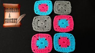 PASO A PASO PARA TEJER CUADRADO A CROCHET [upl. by Nemraciram209]