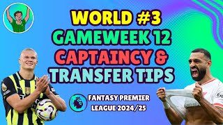 FPL GW13 TRANSFER TIPS 🔥 WORLD RANKED 3  GAMEWEEK 13  Fantasy Premier League 202425 [upl. by Conyers254]