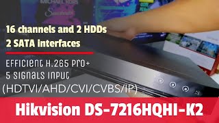 Hikvision DS7216HQHIK2  16ch 1080p 1U H265 DVR  UNBOXING [upl. by Canice]