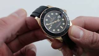 Rose Gold Rolex YachtMaster 268655 Luxury Watch Review [upl. by Hwang]