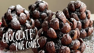 Edible Chocolate Pine Cones Recipe  How To Make Chocolate Pine Cones  Christmas Treats [upl. by Line4]