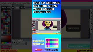 Aseprite TutorialHow to change get and save your color palettesModificar paletas de colores [upl. by Brainard]