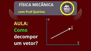 Aula 07  Como decompor um vetor  Componentes do vetor  Teorema de Pitágoras [upl. by Tanner]