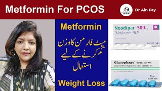 Glucophage Metformin For PCOS  Use of Metformin For Weight Loss in HindiUrdu  Video 39 [upl. by Naida]