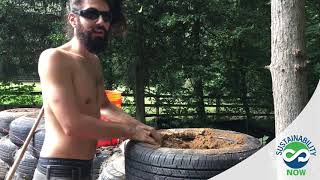 Earthship Construction Eric Ficinus and Rammed Earth Tires [upl. by Diraj]