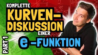 KURVENDISKUSSION einer eFUNKTION part 1  HOW TO MATHE ABI 2024 [upl. by Dedric]