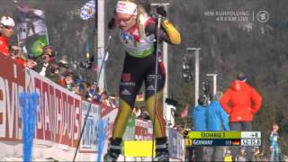 Biathlon WM Frauenstaffel holt Gold [upl. by Latton]