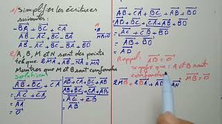 Exercice corrigé 14  Vecteurs et Translation  3AC [upl. by Oiramrej]