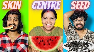 SKIN vs CENTRE vs SEED eating ￼challenge 🤩  Praveen pranav [upl. by Jen322]