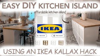 IKEA HACK  Easy DIY Kallax Kitchen Island on a BUDGET 2024 [upl. by Ayifa]