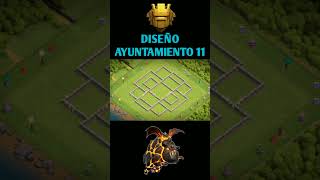 Diseño Ayuntamiento 11  Th11  Subida De Copas Clash of Clans ayuntamiento11 [upl. by Bohun]