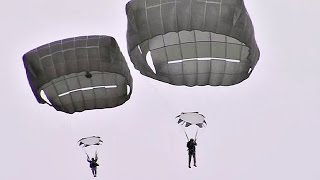 T11 Advanced Tactical Parachute System  Paratroopers Jump [upl. by Llenod39]