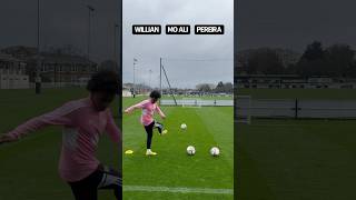 No look passing challenge vs Willian amp Pereira 🔥 [upl. by Kwei]