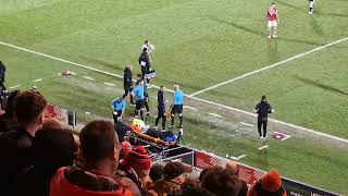 Not car related but Injured ref Crewe VS Notts County [upl. by Burtis]