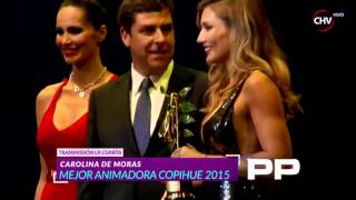 Carolina de Moras fue elegida como la mejor animadora en los Copihue de Oro 2015 Parte 1 [upl. by Aokek]