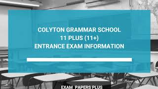 Colyton Grammar School 11 Plus 11 Entrance Exam Information  Year 7 Entry [upl. by Lamaaj655]