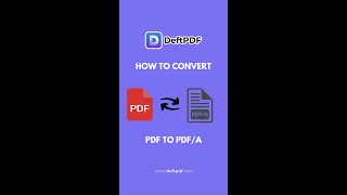 Convert PDF to PDFA using DeftPDF deftpdf shorts [upl. by Ahsikrats]