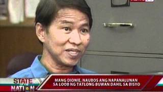 SONA Mang Dione Reyes nanalo ng P14 Million sa lotto noong 2008 [upl. by Vivl]