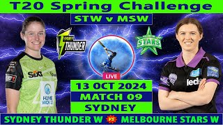 Sydney Thunder Women vs Melbourne Stars Women  STW vs MSW  9th Match of T20 Spring Challenge 2024 [upl. by Adeehsar]