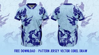 FREE DOWNLOAD PATTERN JERSEY CorelDraw Blue  Design Jersey [upl. by Eliak]