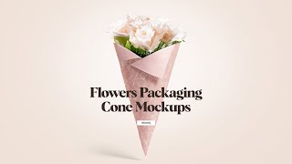 Flower Packaging Cone Mockups Presentation [upl. by Bowlds544]