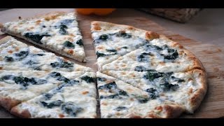 How to Make a Traditional White Spinach Pizza [upl. by Annoynek]