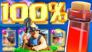 100 winrate with the best miner poison deck [upl. by Delores984]