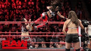 The Bella Twins amp Natalya vs The Riott Squad Raw Sept 24 2018 [upl. by Rockwell]