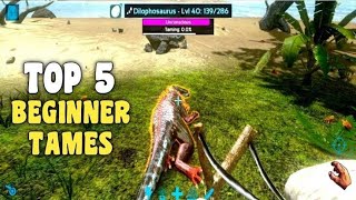 Beginners Guide Tame Your First 5 Dinosaurs In Ark Mobile [upl. by Ocirne]