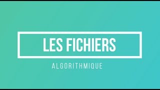 Algorithmique ASD  Les fichiers définition et déclarations  partie 1 Darija [upl. by Atsuj430]