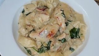 Chicken Tortellini with Spinach Cream Sauce fypage pasta [upl. by Atinod894]