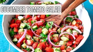 Cucumber Tomato Salad Mediterranean Salad  Easy Salad Recipe [upl. by Clarette]