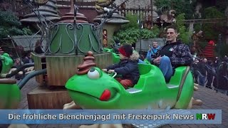 Phantasialand  Die fröhliche Bienchenjagd mit Freizeitpark News NRW im Winter 2015 [upl. by Stafani]