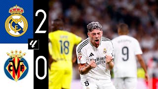 Real Madrid vs Villarreal 20 highlights realmadrid villarreal laliga vinicius mbappe [upl. by Nowd]