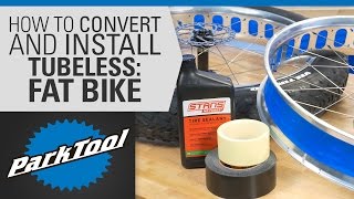 How to Convert amp Install Tubeless Tires on Fat Bikes [upl. by Naitsirhk720]