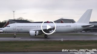 Airbus A320  Fly2Sky LZFSD  landing at Memmingen Airport [upl. by Ayyn155]