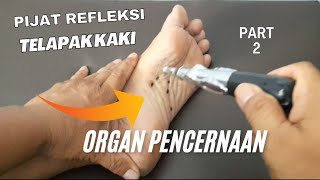 Pijat refleksi telapak kaki kiri untuk melancarkan pencernaan pijatrefleksikaki [upl. by Nnahtur556]