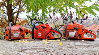 Husqvarna 262xp vs Dolmar 4600 vs Husqvarna 254xp same bar amp chain [upl. by Phedra]