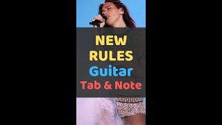 New Rules Guitar Tab Notes  Dua Lipa [upl. by Lilybelle]