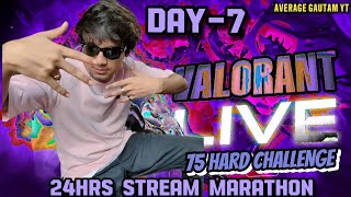 24hrs stream marathon  DAY7  75 DAY HARD CHALLENGE TO IMMORTAL shortslive valorant grim [upl. by Dnalon]