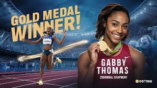 Gabby Thomas Historic Gold Medal Win in Womens 200m at Paris 2024 Olympics [upl. by Mingche]