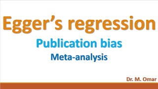 Eggers regression test publication bias meta analysis [upl. by Sanferd124]