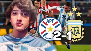 PARAGUAY 2  ARGENTINA 1  ELIMINATORIAS SUDAMERICANAS 2024 RUMBO AL MUNDIAL 2026  MAL PARTIDO [upl. by Lobiv]