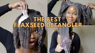 The BEST Flaxseed Gel Prepoo Detangler For 4C Hair Its so good [upl. by Jerad142]