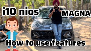 nios magna 2024  how to use features in car after delivery of nios magna 🔥 [upl. by Neirrad93]