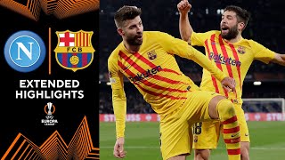 Napoli vs Barcelona Extended Highlights  UEL  Playoffs  Leg 2  CBS Sports Golazo  Europe [upl. by Tepper]